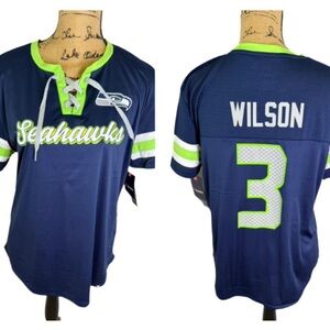 Fanatics‎ NFL Women's Navy and Lime Jersey